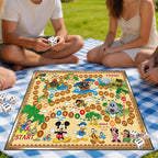 Cartoon Tischdecke mit Tischspiel – Mickey, Stitch & Donald Duck