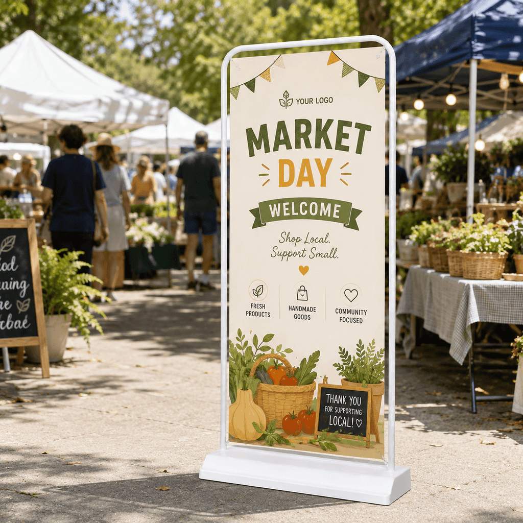 Outdoor Display Stand 80x180cm | Windproof & Portabel | FUXLShop