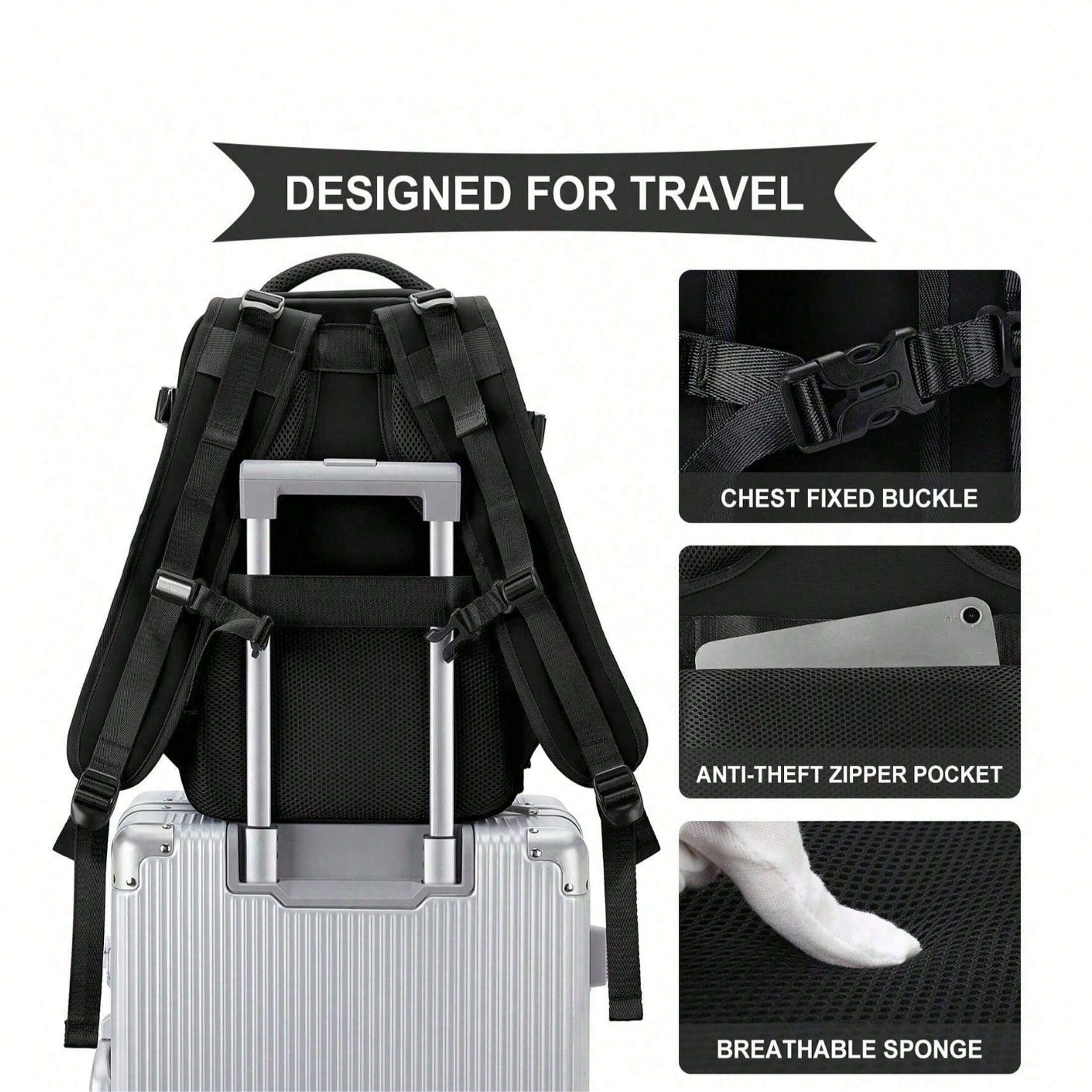 Reiserucksack 40x20x25 cm – Handgepäck Erweiterbar Airline-Konform 7 Farben
