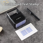 Personalisierter Textstempel Groß 3,8x7,5 cm – 6 Zeilen, 4 Farben, ABS-Gehäuse