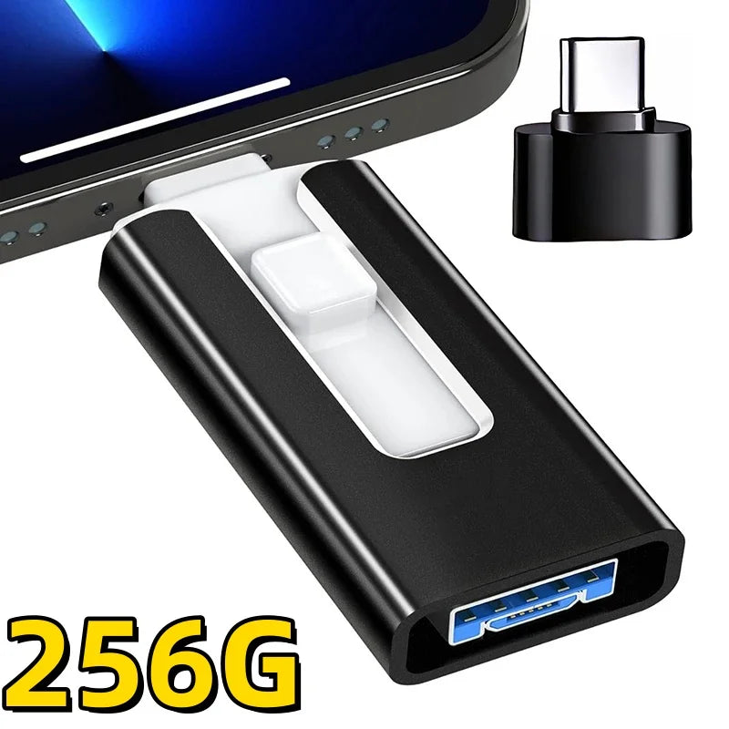 USB 3.0 Stick 4-in-1 für iPhone, iPad & Android – 256GB bis 2TB Speicher