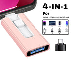 USB 3.0 Stick 4-in-1 für iPhone, iPad & Android – 256GB bis 2TB Speicher