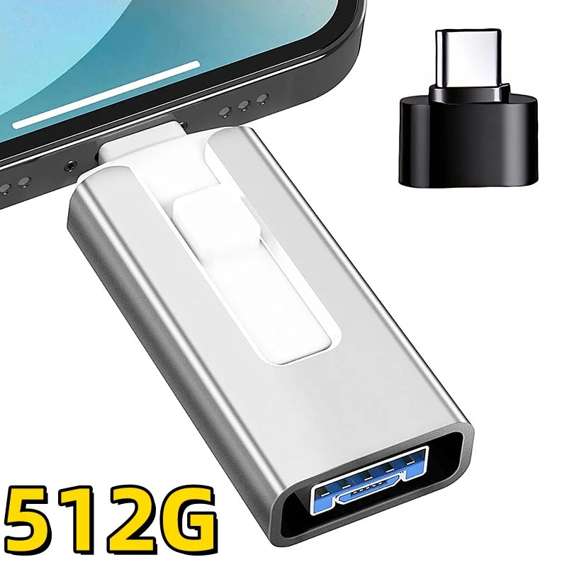 USB 3.0 Stick 4-in-1 für iPhone, iPad & Android – 256GB bis 2TB Speicher