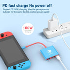 3-in-1 USB-C Hub – HDMI 4K, PD 100W Schnellladung & USB 3.0 für Switch, MacBook & Laptop