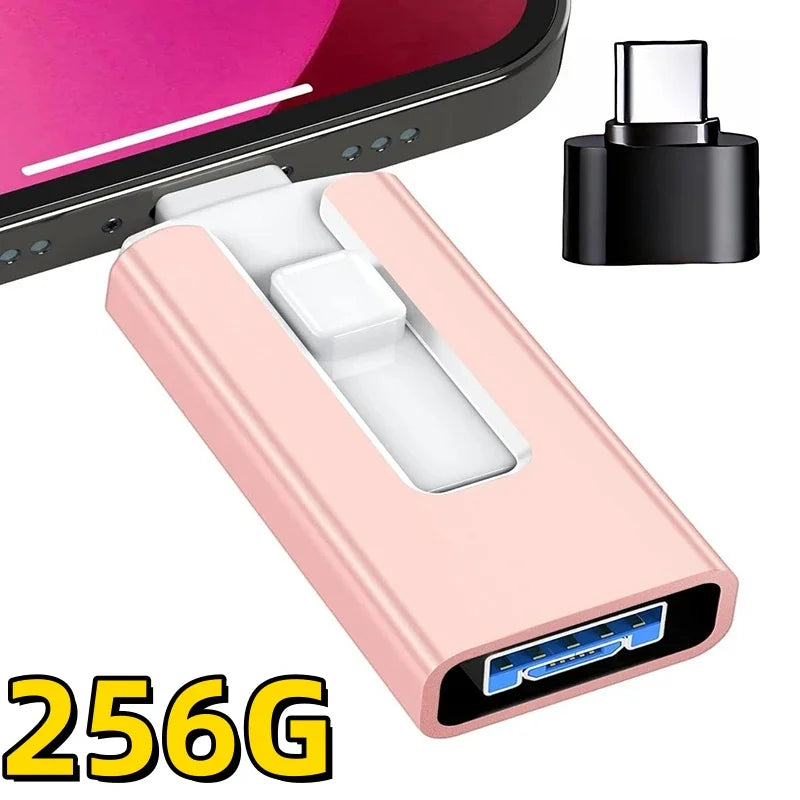 USB 3.0 Stick 4-in-1 für iPhone, iPad & Android – 256GB bis 2TB Speicher