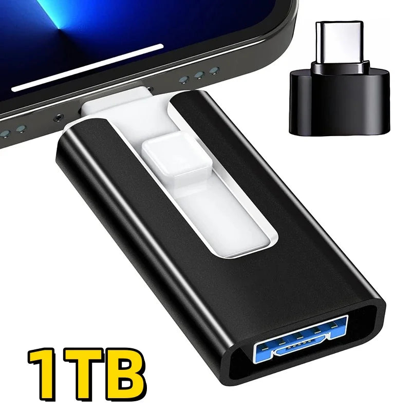 USB 3.0 Stick 4-in-1 für iPhone, iPad & Android – 256GB bis 2TB Speicher