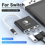 3-in-1 USB-C Hub – HDMI 4K, PD 100W Schnellladung & USB 3.0 für Switch, MacBook & Laptop