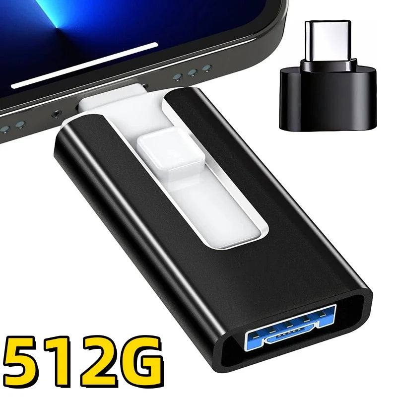 USB 3.0 Stick 4-in-1 für iPhone, iPad & Android – 256GB bis 2TB Speicher