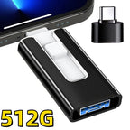 USB 3.0 Stick 4-in-1 für iPhone, iPad & Android – 256GB bis 2TB Speicher