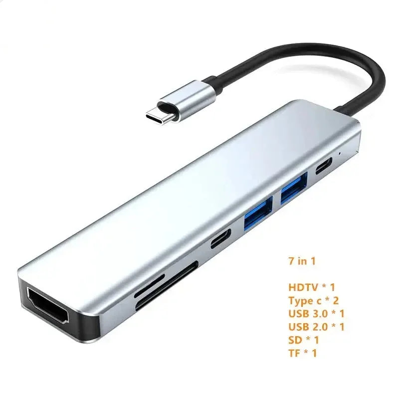 USB-C-Hub-to-4K-HDMI-Compatible-USB-3.0-2.0-Type-C-PD-Charging-Dock-for-MacBook-iPad-Samsung-S10-Dex-TV-Mouse-Keyboard-U-Disk-FUXL-Shopify-44081734 - FUXLShop