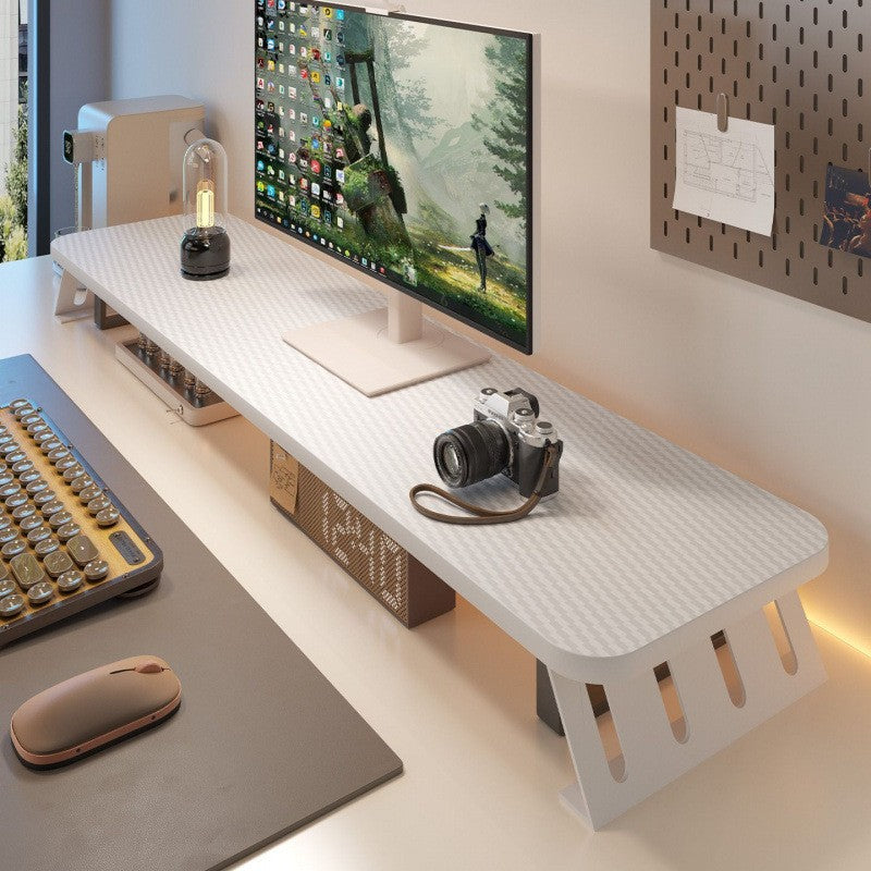 Monitorständer mit Schublade & verstellbarem Winkel – Holzoptik, Ergonomisch, für Monitor & Laptop