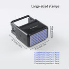 Personalisierter Textstempel Groß 3,8x7,5 cm – 6 Zeilen, 4 Farben, ABS-Gehäuse