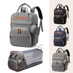 GROVY Eltern-Rucksack | Multifunktionale Wickeltasche mit vielen Fächern, leicht & geräumig