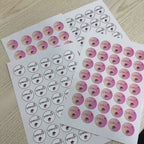 Anpassbare PVC-Sticker Set (140/210/350 Stück) – 3,5cm Hochwertige Aufkleber für Party, Geschenke & Business