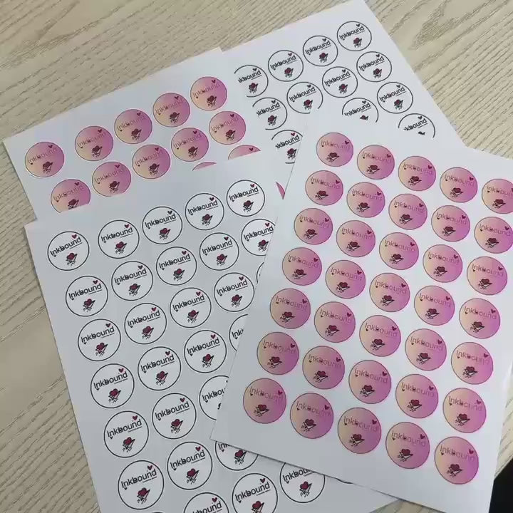 Anpassbare PVC-Sticker Set (140/210/350 Stück) – 3,5cm Hochwertige Aufkleber für Party, Geschenke & Business