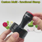 Personalisierter Stempel Selbstfärbend - Custom Logo Business Stempel mit eigenem Design für Verpackung, Imkerei & Kleinunternehmen